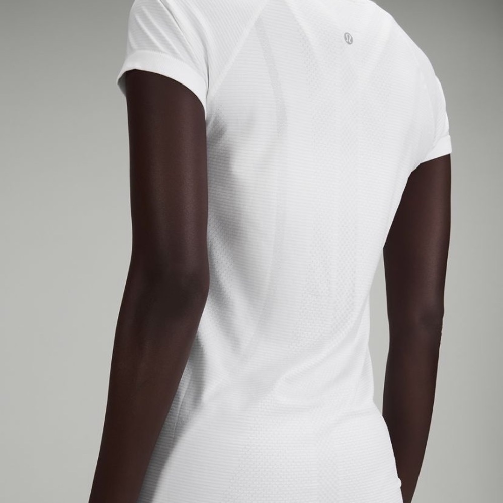 lululemon athletica white swiftly tech short sleeve 2.0 size 4